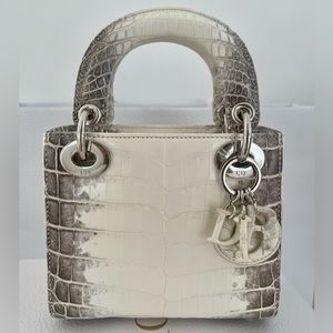 Lady Dior Rare Himalayan Small Crocodile Bag